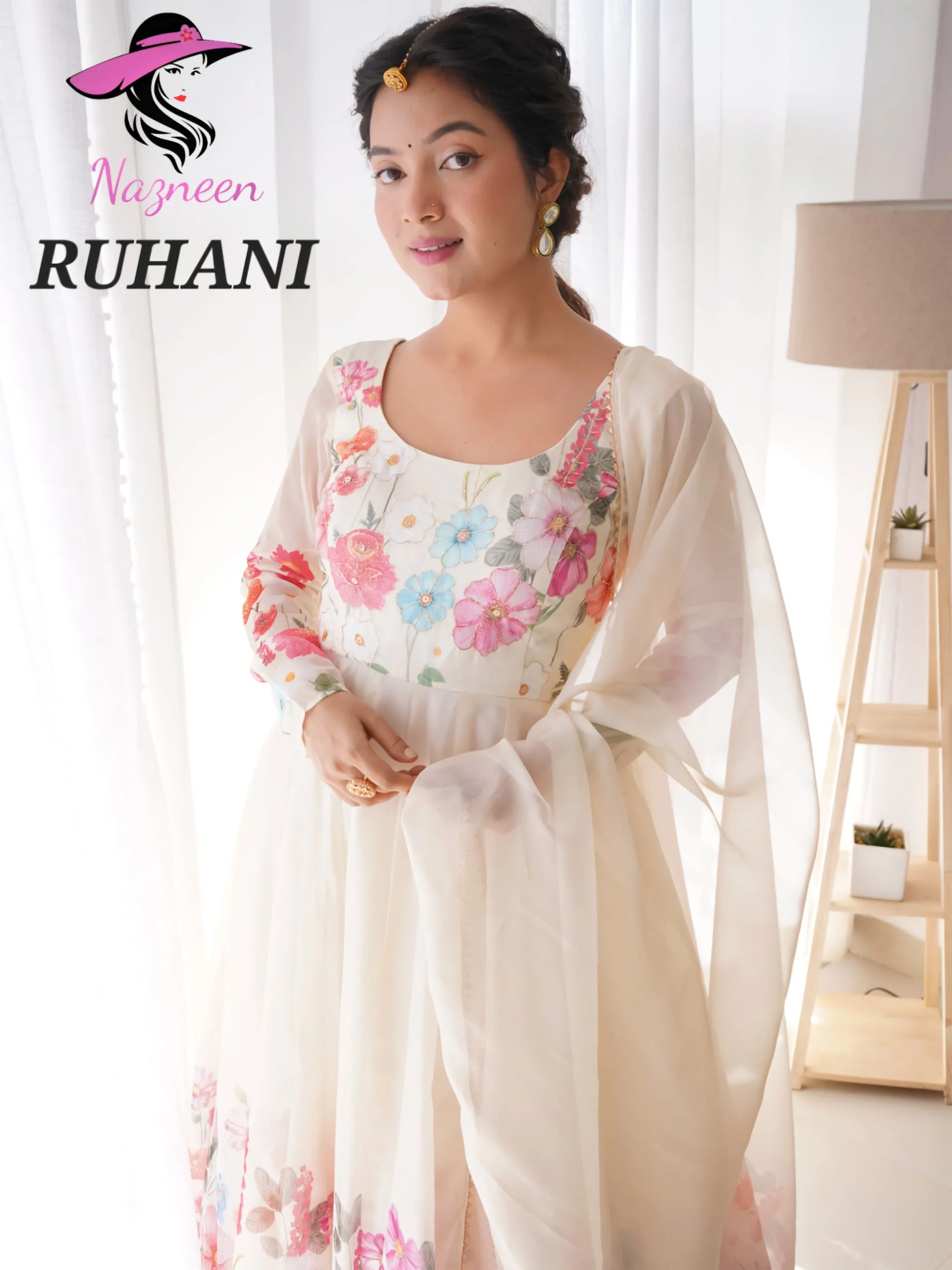 Nazneen Ruhani Pure Organza Wholesale Readymade Salwar Suit — Wholesale Readymade Suit, MPA wholesale from Surat — view 3
